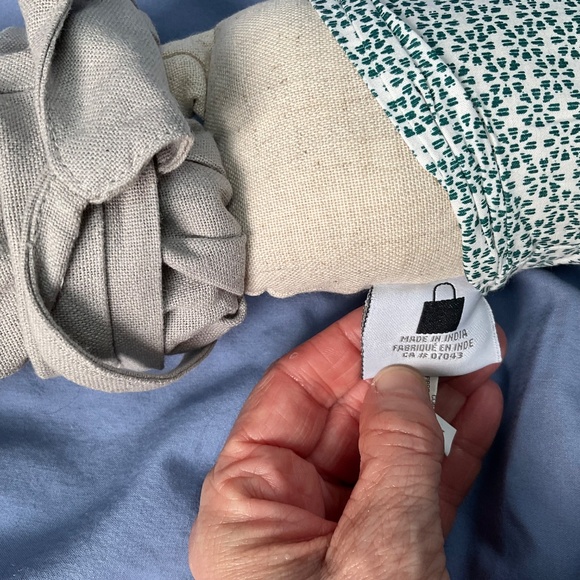 Lot of three cotton and linen stuffies loveys nursery decor - Picture 12 of 15